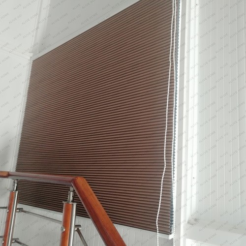 20211229-Manual honeycomb blinds stairs installation case