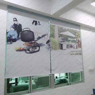 20220205-printed manual roller blinds installation case