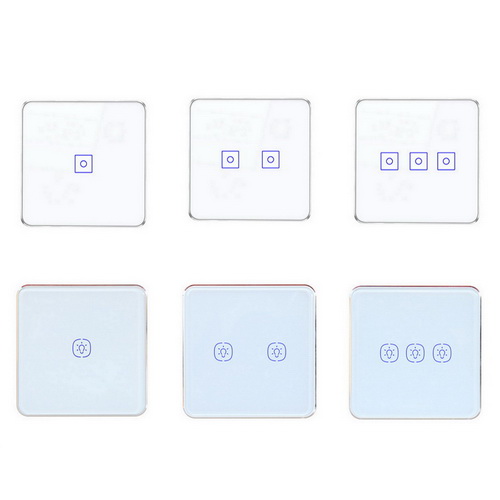 Smart home Zigbee Dimmer Switch 1 2 3 Gang Alexa Google Tuya App Control EU UK Led Buld Lamp Touch Light Smart Dimmer Switch - 副本