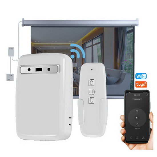 Smart Home Electric Projector Screen RF 433 MHz AC 110V 220V Motor Tuya WiFi Alexa Google siri Remote Control Receiver Switch