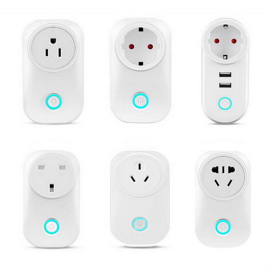 US AU UK EU Brazil Israel Switzerland 10A AC Alexa Google IFTTT Voice Tuya Smart Life APP Remote Control Wifi Smart Power Strip